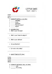 English Worksheet: test