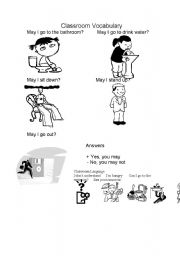 English worksheet: Classroom vocabulary