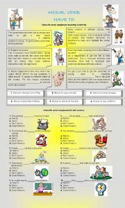 English Worksheet: Have to