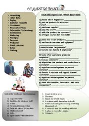 English Worksheet: Organizations