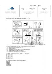 English worksheet: cartoon