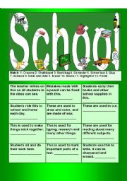 English Worksheet: School Vocabulary