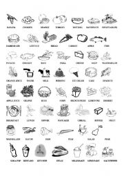 English Worksheet: Food