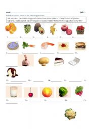English Worksheet: FOOD 