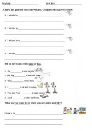 English worksheet: Grade 2 ESL english test. 