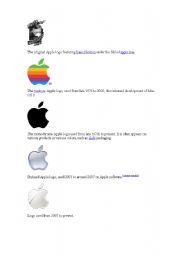 English worksheet: Apple Logo Evolution