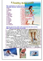 English Worksheet: Healthy living guide