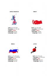 English worksheet: Countries Flags