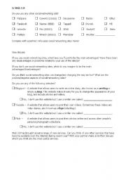 English Worksheet: Web 2.0 part 2