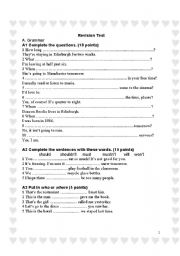 English Worksheet: English New Test 2