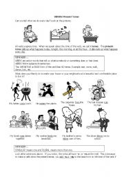 English worksheet: Present Tense