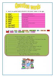 English Worksheet: Question words