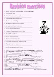 English Worksheet: Revision exercises