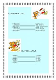 English worksheet: COMPARATIVE AND SUPERLATIVE