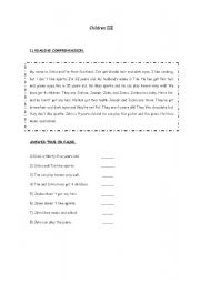 English worksheet: REVISION CHILDREN