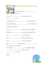 English Worksheet: Past Simple Story.