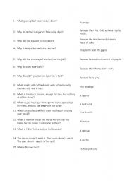 English worksheet: Riddle strips