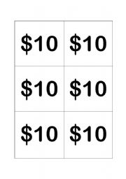 English Worksheet: shopping game