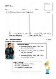 English worksheet: CLOTHES AND SEASONS