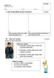 English Worksheet: CLOTHES AND SEASONS