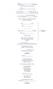 English Worksheet: Breaking free lyrics