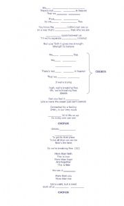 English worksheet: Breaking free lyrics