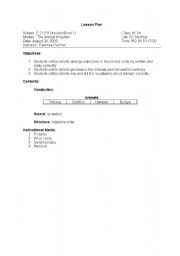 English worksheet: LESSON PLAN M.1 UNIT 5C ACCESS