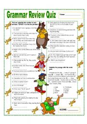 GRAMMAR REVIEW - SIMPLE PRESENT - PRESENT PROGRESSIVE   (2/4)