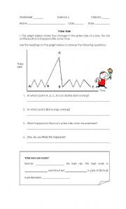 English Worksheet: pulse rate