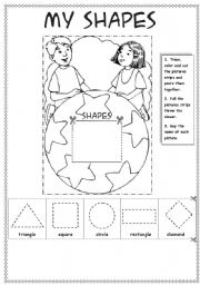 English Worksheet: my shapes