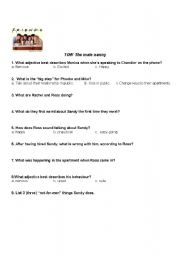 English Worksheet: F.R.I.E.N.D.S - TOW The male nanny