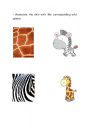 English worksheet: Wild animals