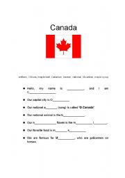 English Worksheet: Introduction to Canada