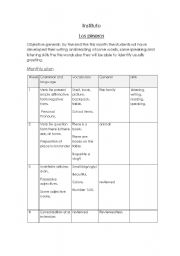 English worksheet: planning