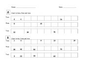 English worksheet: counting patterns