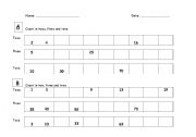 English Worksheet: counting patterns