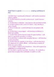 English worksheet: creating confidence 