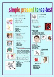 English Worksheet: Simple present tense