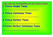 English worksheet: future tense
