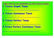 English Worksheet: future tense