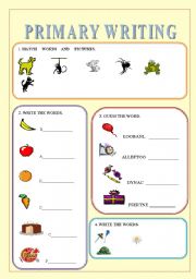 English Worksheet: PRIMARY WRITING