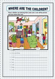 English Worksheet: WHERE ARE THE CHILDREN?