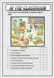 English Worksheet: IN THE CLASSROOM