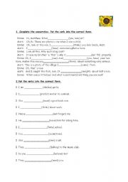 English Worksheet: State and action verbs