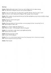 English Worksheet: the party