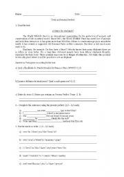 English worksheet: Test on Present Perfect!