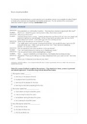 English Worksheet: noun clause practice