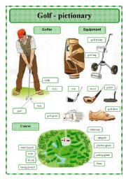 English Worksheet: Golf - pictionary