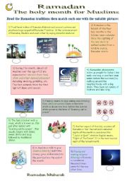 English Worksheet: Ramadan, the holy month for Muslims