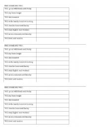 English Worksheet: Find someone who will